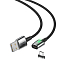 Кабель USB - MicroUSB, Lightning, Type-C 2 м 2А со сменными штекерами магнитный плетеный Baseus Zinc черный