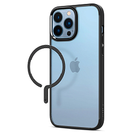 Наклейка на телефон для магнитного держателя MagSafe Spigen OneTap карбоновая