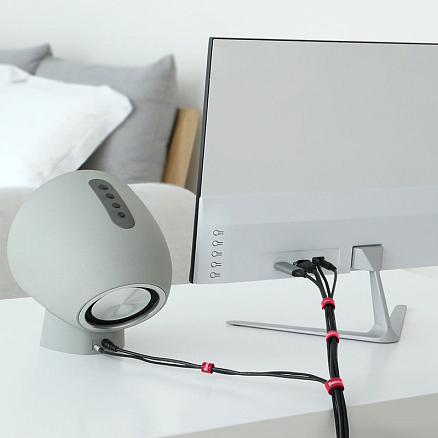 Органайзер кабеля стяжка на липучке Baseus рулон 3 метра красный