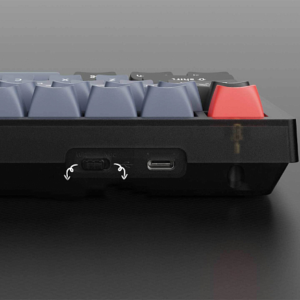Клавиатура Keychron V3 RGB (Keychron K Pro Red) механическая с подсветкой игровая серая