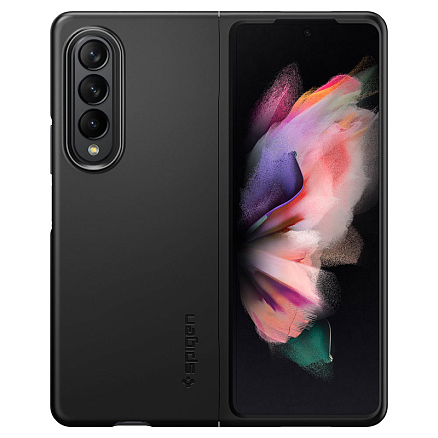 Чехол для Samsung Galaxy Z Fold 3 пластиковый ультратонкий Spigen Air Skin черный