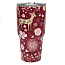 Термокружка Rambler Tumbler 900мл Pattern Reindeer красная