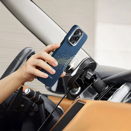 Чехол для телефона Pitaka StarPeak Tactile Woven для iPhone 16 (синий)