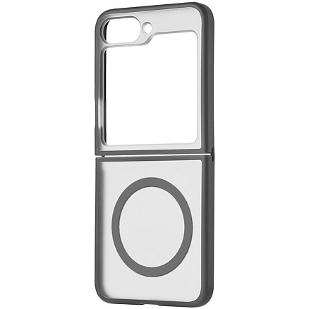 Чехол для Samsung Galaxy Z Flip 7 гибридный uBear Cloud Mag Case прозрачно-черный