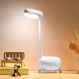 Лампа светодиодная настольная беспроводная с гибкой ножкой Remax Deer белая