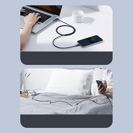 Кабель Baseus CAJY000101 USB Type-A - Lightning (1 м, черный)