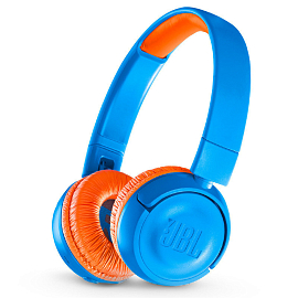 Наушники беспроводные Bluetooth для детей JBL JR300BT накладные складные синие
