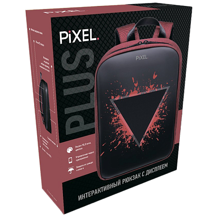Умный рюкзак PIXEL Plus с LED экраном и отделением для ноутбука до 13 дюймов черный