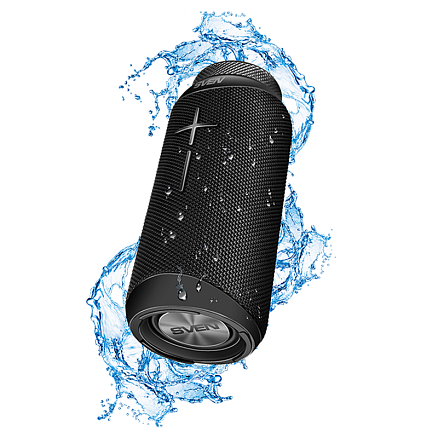 Портативная колонка Sven PS-280 с защитой от воды, подсветкой, FM-радио, USB и поддержкой MicroSD карт черная