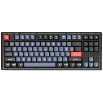 Клавиатура Keychron V3 RGB (Keychron K Pro Red) механическая с подсветкой игровая серая