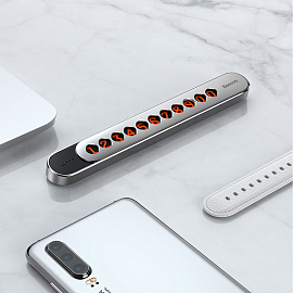Автовизитка на липучке Baseus Sliding Cover серебристая