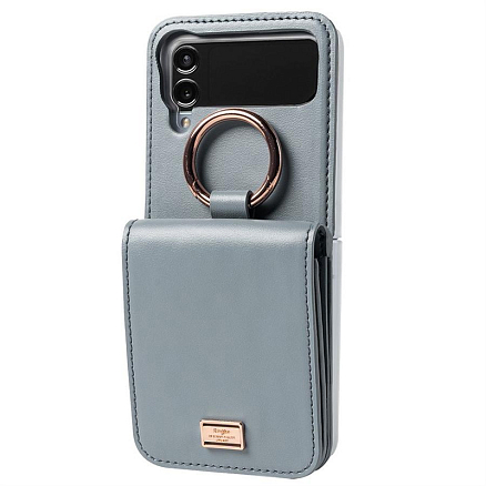 Чехол для Samsung Galaxy Z Flip 4 с карманом Ringke Signature голубой