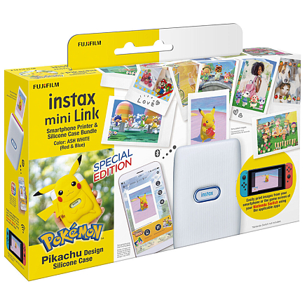 Набор подарочный Fujifilm Instax Mini Link Nintendo Switch SE Pokemon белый