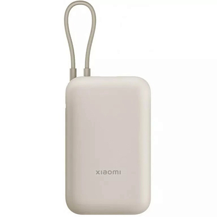 Внешний аккумулятор Xiaomi Power Bank BHR9072GL с встроенным кабелем Type-C 10000мАч (USB, Type-C, 22.5 Вт) бежевый