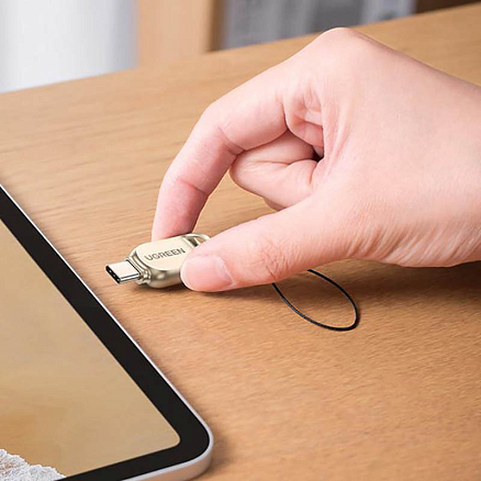 Картридер Type-C для MicroSD Ugreen CM331 золотистый