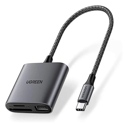Картридер Type-C универсальный Ugreen CM387 серый