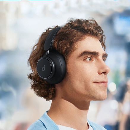 Наушники беспроводные Anker SoundCore Space Q45 полноразмерные с микрофоном и активным шумоподавлением черные