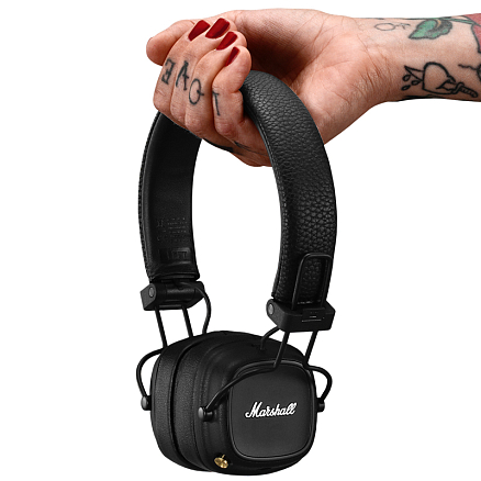 Наушники беспроводные Bluetooth Marshall Major IV накладные с микрофоном черные