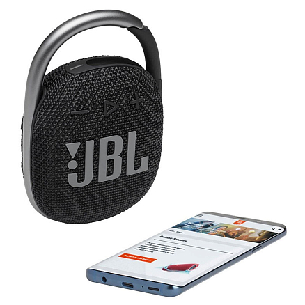 Портативная колонка JBL Clip 4 с защитой от воды черная