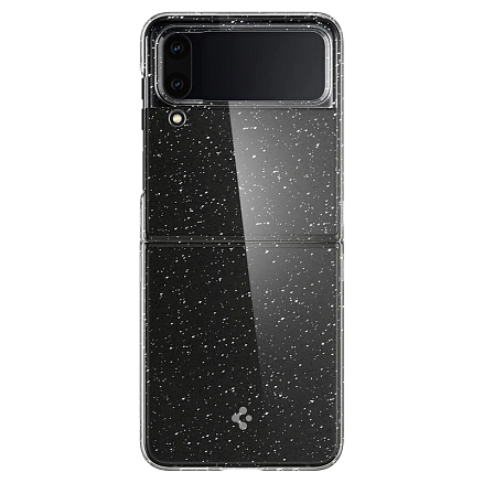 Чехол для Samsung Galaxy Z Flip 4 пластиковый ультратонкий с блестками Spigen Air Skin прозрачный