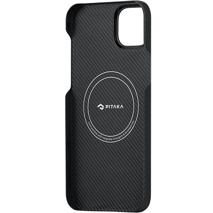 Чехол для iPhone 15 гибридный Pitaka MagEZ 4 черно-серый