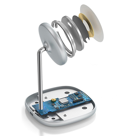 Беспроводная магнитная зарядка MagSafe для iPhone 15W Baseus Swan белая