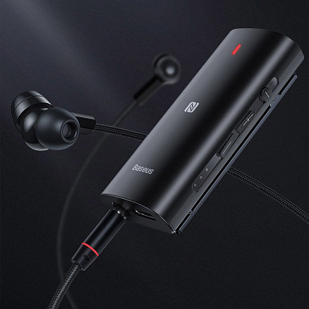 Bluetooth аудио адаптер (ресивер) разъем 3,5 мм aptX Baseus BA03 черный