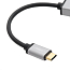 Переходник Type-C - USB 3.0 (папа - мама) хост OTG 16 см Ugreen US203 черно-серый