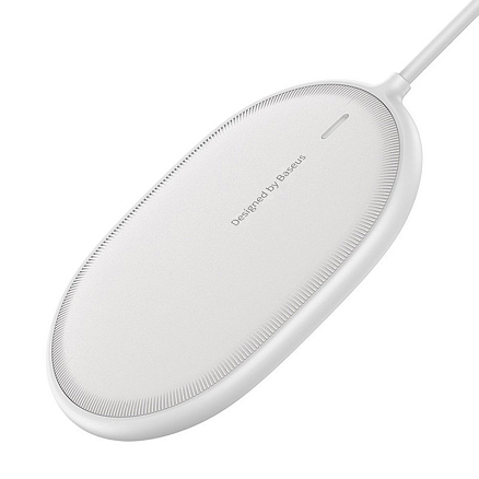 Беспроводная магнитная зарядка MagSafe для iPhone 15W с Type-C Baseus Light BS-W518 белая
