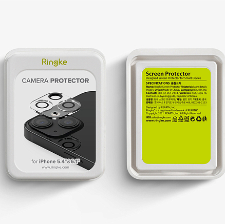 Защитное стекло на камеру для iPhone 13 mini Ringke Camera Protector прозрачное 2 шт.