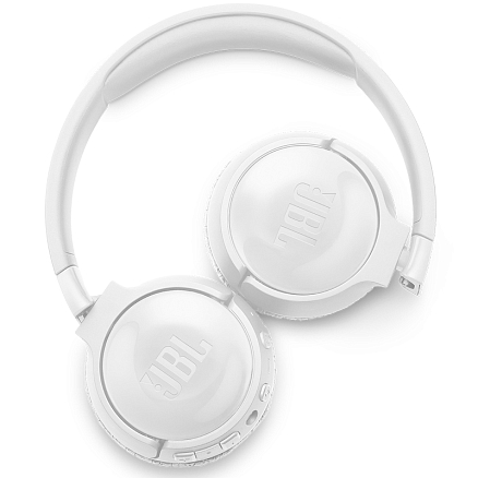Наушники беспроводные Bluetooth JBL Tune 600NC накладные с микрофоном и шумоподавлением складные белые