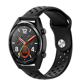 Ремешок-браслет для Huawei Watch GT, GT 2 46 мм силиконовый Nova New Nike черный
