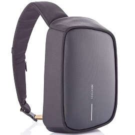 Рюкзак однолямочный XD Design Bobby Hero Sling с отделением для планшета до 9,7 дюйма и USB портом антивор черный