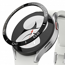 Защитная рамка для Samsung Galaxy Watch 4 44 мм на экран металлическая Ringke черная