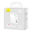 Зарядное устройство сетевое с USB и Type-C входами 100W Baseus GaN5 Pro (быстрая зарядка QC, PD) белое
