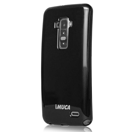 Чехол для LG G Flex гелевый с блестками iMuca Cool Color черный + пленка