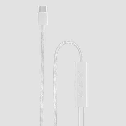 Наушники Xiaomi Mi ANC & Type-C In-Ear Earphones ZBW4383TY в разъем Type-C вакуумные с микрофоном и пультом белые