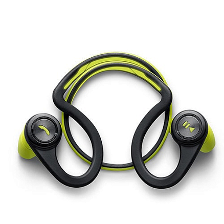 Наушники беспроводные Bluetooth Plantronics BackBeat Fit вакуумные с микрофоном для спорта черно-желтые