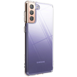 Чехол для Samsung Galaxy S21+ гибридный Ringke Fusion прозрачный