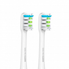 Сменные насадки для электрической зубной щетки Xiaomi Soocas X3U, X3, X1 белые 2 шт.