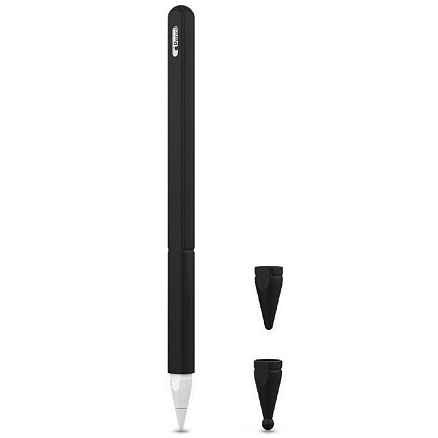 Чехол для Apple Pencil 2 силиконовый Tech-Protect Smooth черный