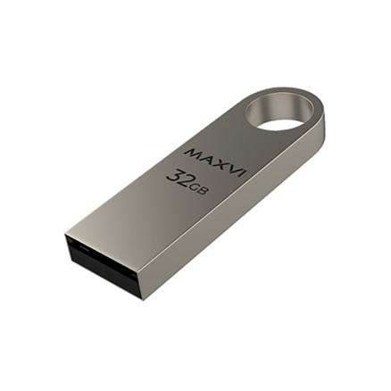Флешка Maxvi MK 32Gb USB 2.0 металл серебристая