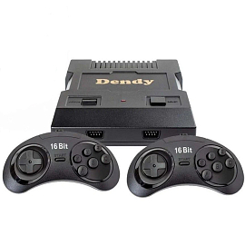 Игровая приставка Dendy Smart 8/16Bit 567 игр с двумя геймпадами черная