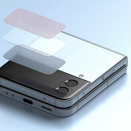 Защитное стекло для Samsung Galaxy Z Flip 4 на заднюю крышку Ringke ID прозрачное 3 шт.