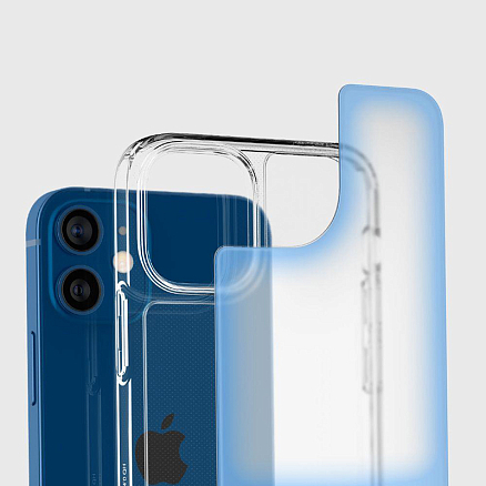 Чехол для iPhone 12 Mini гибридный Spigen Quartz Hybrid прозрачный матовый