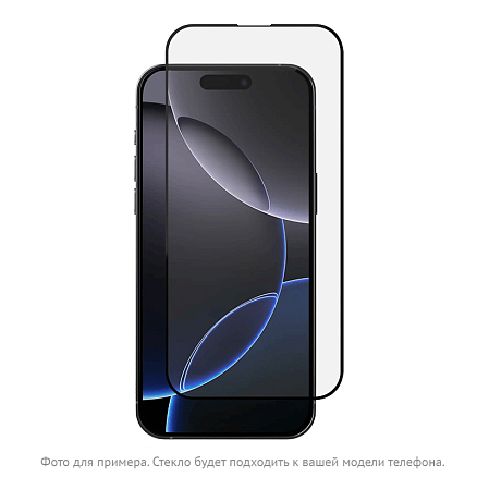 Защитное стекло для iPhone 15 Pro Max на весь экран противоударное uBear Extreme Nano Shield 2.5D 0,3 мм черное