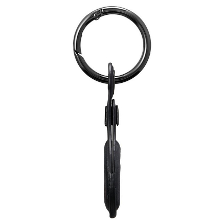 Чехол для AirTag кожаный Spigen Valentinus черный