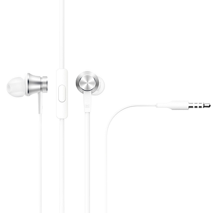 Наушники Xiaomi Mi In-Ear Basic вакуумные c микрофоном серебристые