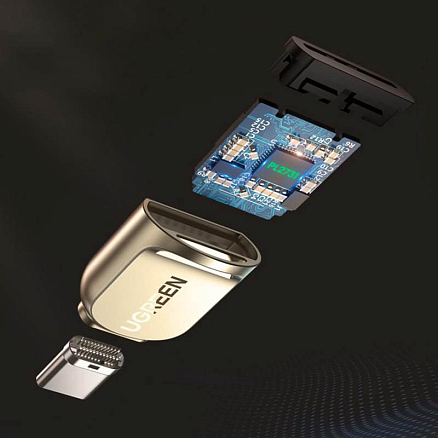 Картридер Type-C для MicroSD Ugreen CM331 золотистый