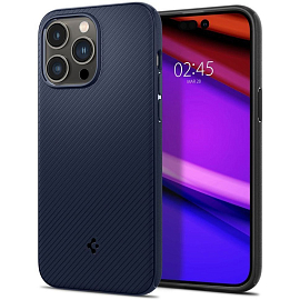 Чехол для iPhone 14 Pro Max гибридный Spigen Mag Armor MagSafe синий